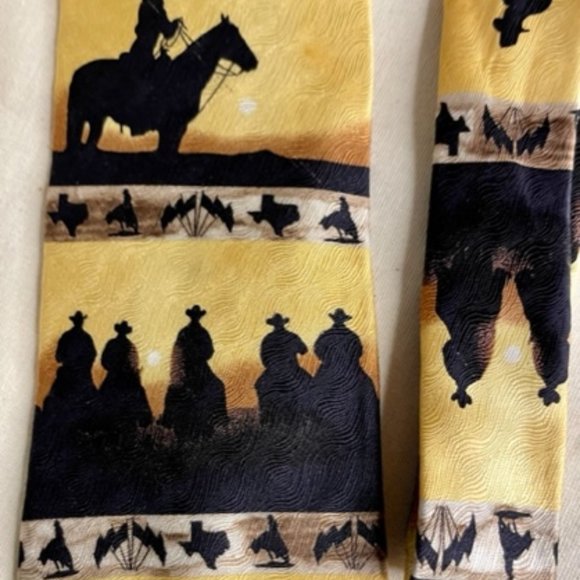Yellowstone Cowboy Sunset Riders Ralph Martin Tru-West Rockmount Ranch Wear TIE - Picture 5 of 10